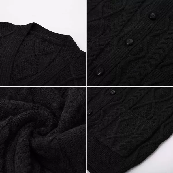 PJ PAUL JONES Men's Sweater Vest V-Neck Sleeveless Cable Knitted Cardigan Vest