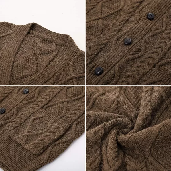 PJ PAUL JONES Men's Sweater Vest V-Neck Sleeveless Cable Knitted Cardigan Vest