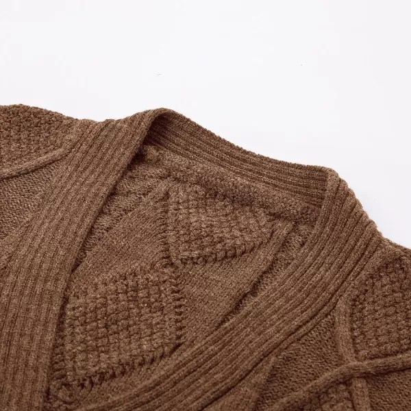 PJ PAUL JONES Men's Sweater Vest V-Neck Sleeveless Cable Knitted Cardigan Vest