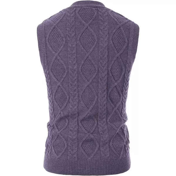 PJ PAUL JONES Men's Sweater Vest V-Neck Sleeveless Cable Knitted Cardigan Vest