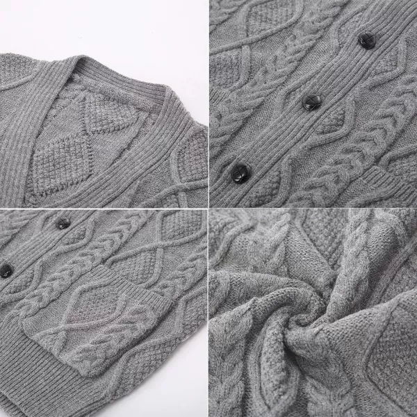 PJ PAUL JONES Men's Sweater Vest V-Neck Sleeveless Cable Knitted Cardigan Vest