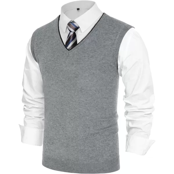 PJ PAUL JONES Mens Sweater Vest Wool Blended Knitted Vest Sweaters V-Neck Sleeveless Pullover Vests