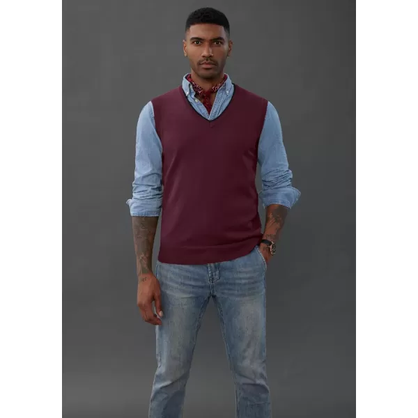 PJ PAUL JONES Mens Sweater Vest Wool Blended Knitted Vest Sweaters V-Neck Sleeveless Pullover Vests