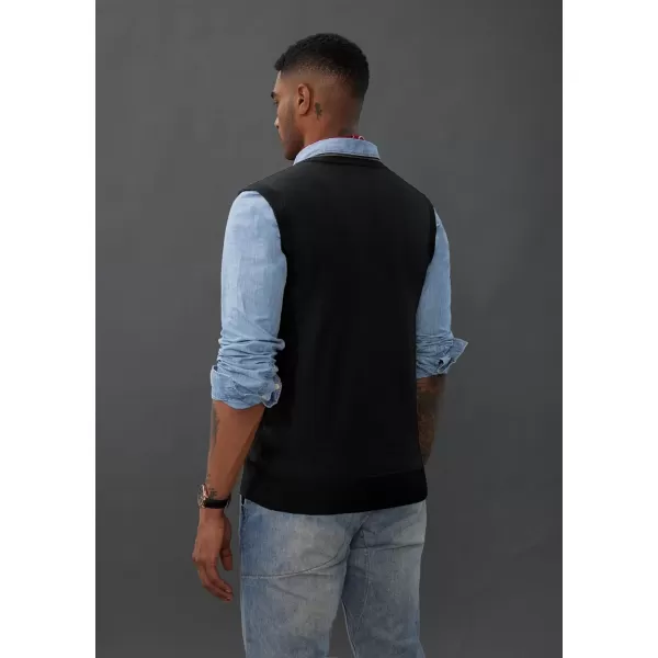 PJ PAUL JONES Mens Sweater Vest Wool Blended Knitted Vest Sweaters V-Neck Sleeveless Pullover Vests
