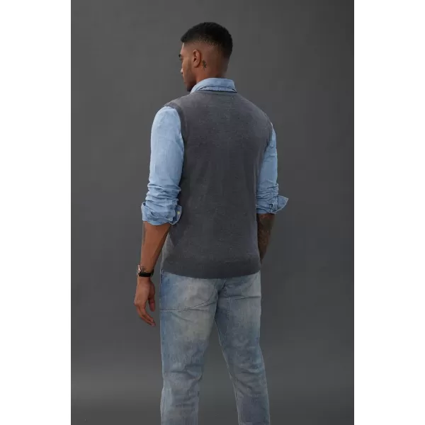 PJ PAUL JONES Mens Sweater Vest Wool Blended Knitted Vest Sweaters V-Neck Sleeveless Pullover Vests