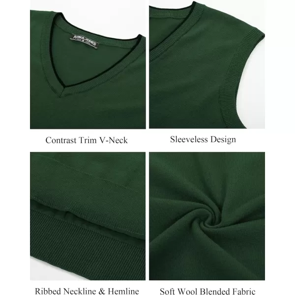 PJ PAUL JONES Mens Sweater Vest Wool Blended Knitted Vest Sweaters V-Neck Sleeveless Pullover Vests
