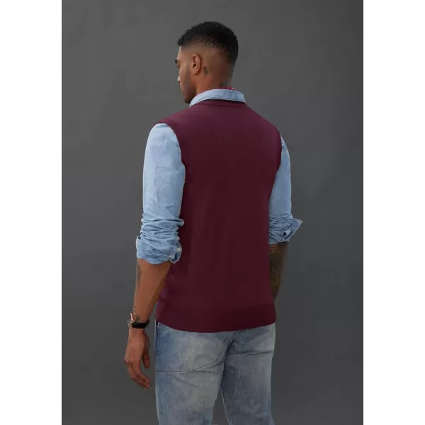 PJ PAUL JONES Mens Sweater Vest Wool Blended Knitted Vest Sweaters V-Neck Sleeveless Pullover Vests
