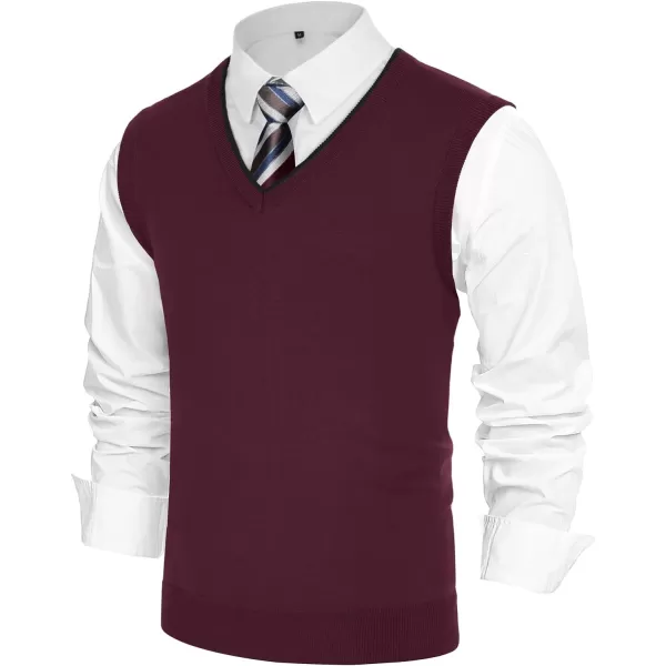 PJ PAUL JONES Mens Sweater Vest Wool Blended Knitted Vest Sweaters V-Neck Sleeveless Pullover Vests