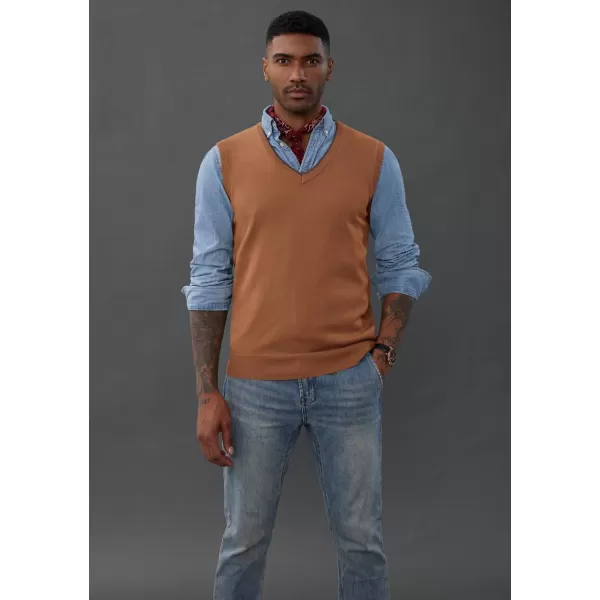 PJ PAUL JONES Mens Sweater Vest Wool Blended Knitted Vest Sweaters V-Neck Sleeveless Pullover Vests