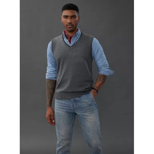 PJ PAUL JONES Mens Sweater Vest Wool Blended Knitted Vest Sweaters V-Neck Sleeveless Pullover Vests