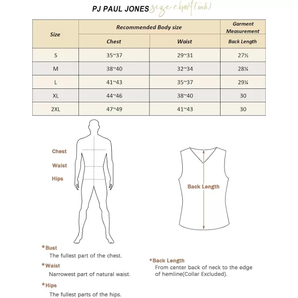 PJ PAUL JONES Mens Sweater Vest Wool Blended Knitted Vest Sweaters V-Neck Sleeveless Pullover Vests