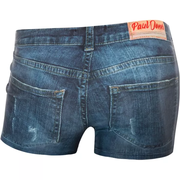 PJ PAUL JONES Men's Swim Trunks Denim Print Beach Swimwear Swimsuit Bikini Briefs
