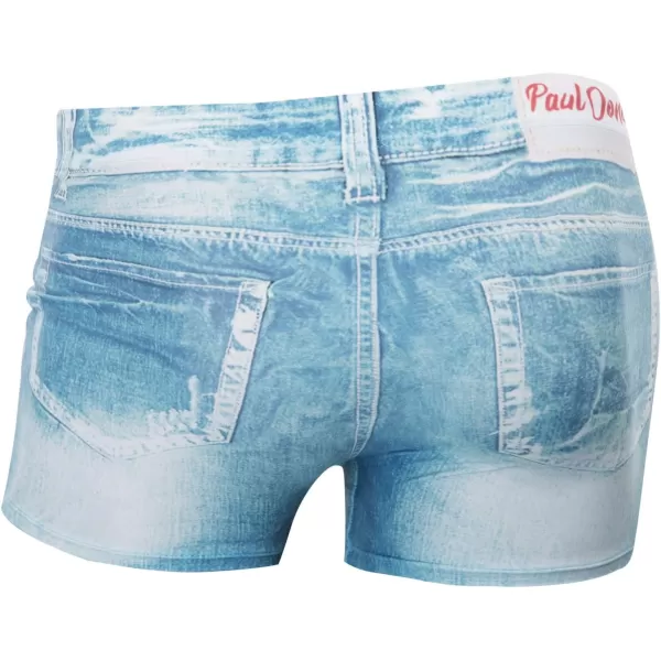 PJ PAUL JONES Men's Swim Trunks Denim Print Beach Swimwear Swimsuit Bikini Briefs