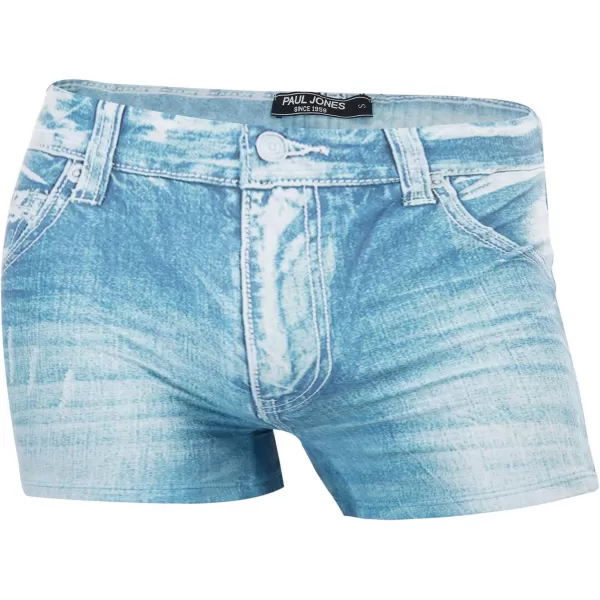 PJ PAUL JONES Men's Swim Trunks Denim Print Beach Swimwear Swimsuit Bikini Briefs