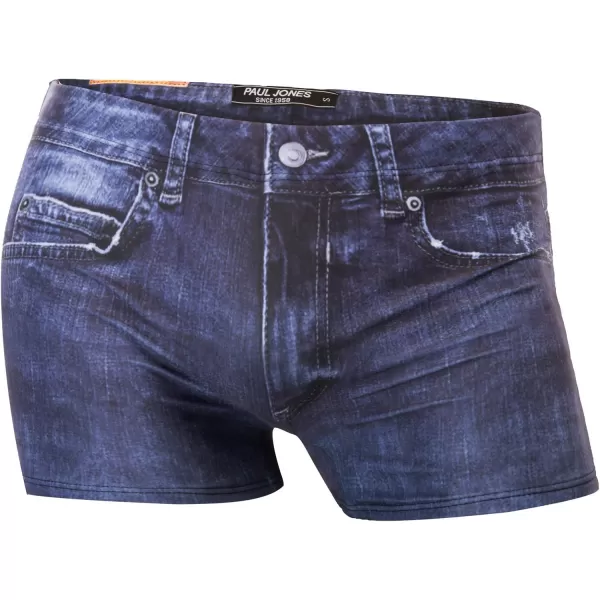PJ PAUL JONES Men's Swim Trunks Denim Print Beach Swimwear Swimsuit Bikini Briefs