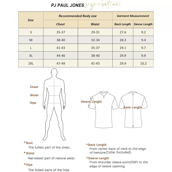 PJ PAUL JONES Mens Textured Knit Polo Shirts Regular Fit Stretchy Golf Shirts