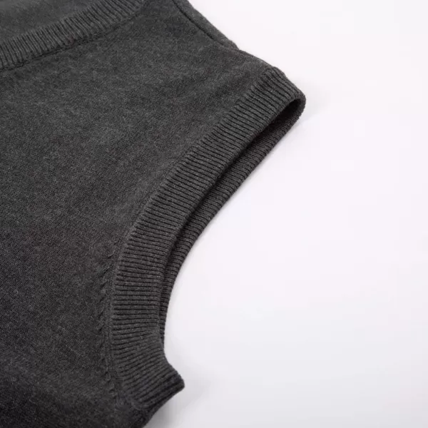 PJ PAUL JONES Mens V-Neck Knitted Sweater Vest Solid Plain Sleeveless Pullover Knitwear