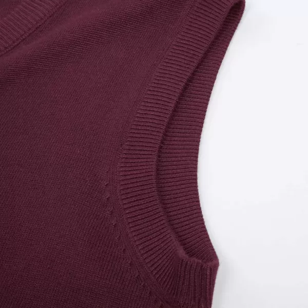 PJ PAUL JONES Mens V-Neck Knitted Sweater Vest Solid Plain Sleeveless Pullover Knitwear