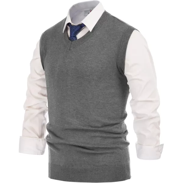 PJ PAUL JONES Mens V-Neck Knitted Sweater Vest Solid Plain Sleeveless Pullover Knitwear