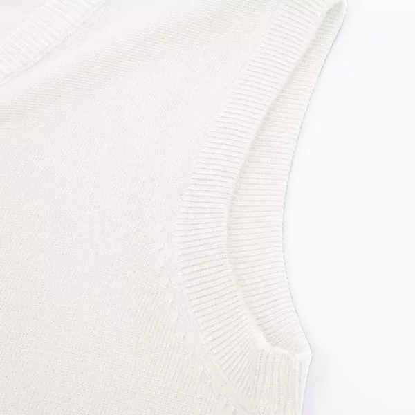 PJ PAUL JONES Mens V-Neck Knitted Sweater Vest Solid Plain Sleeveless Pullover Knitwear