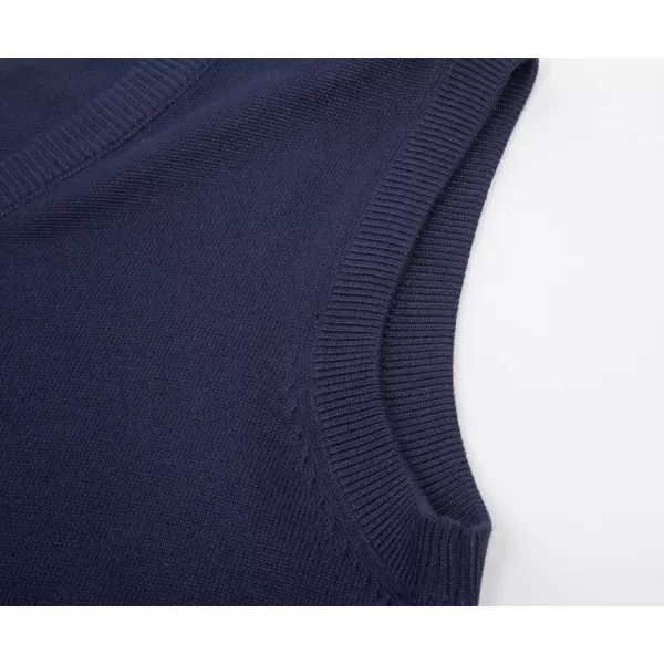 PJ PAUL JONES Mens V-Neck Knitted Sweater Vest Solid Plain Sleeveless Pullover Knitwear