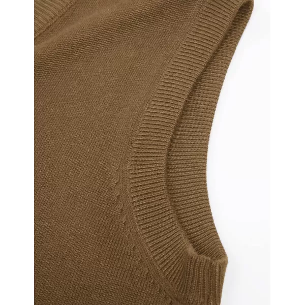 PJ PAUL JONES Mens V-Neck Knitted Sweater Vest Solid Plain Sleeveless Pullover Knitwear