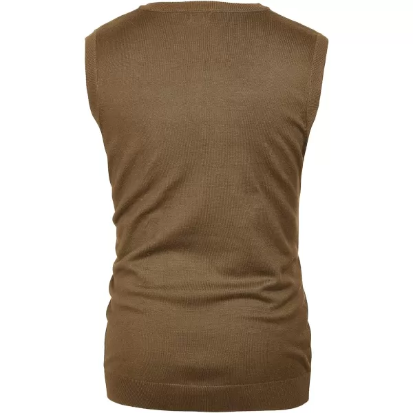 PJ PAUL JONES Mens V-Neck Knitted Sweater Vest Solid Plain Sleeveless Pullover Knitwear