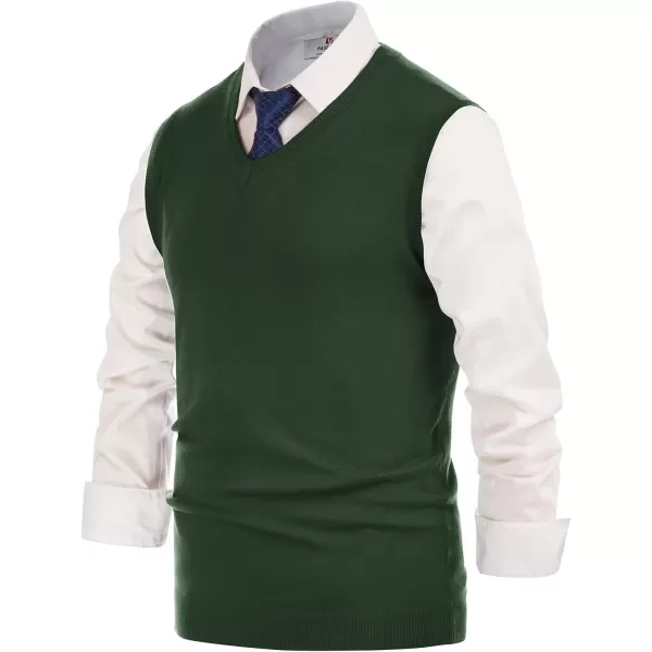 PJ PAUL JONES Mens V-Neck Knitted Sweater Vest Solid Plain Sleeveless Pullover Knitwear