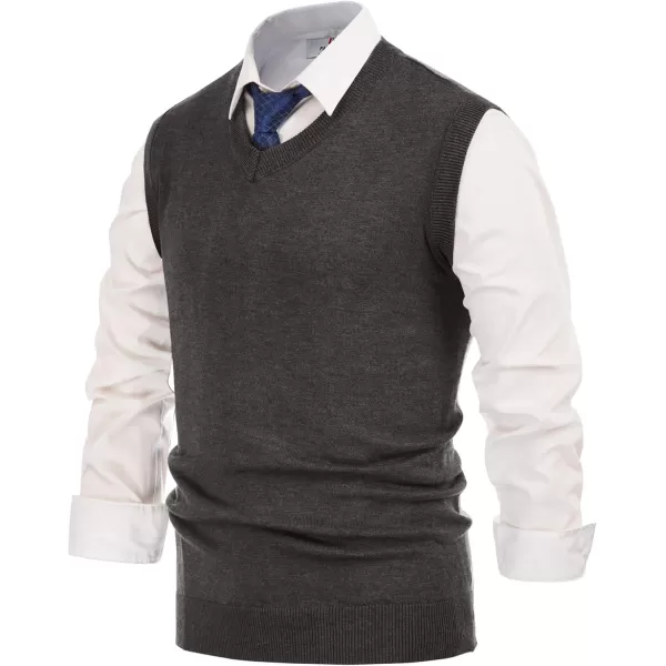 PJ PAUL JONES Mens V-Neck Knitted Sweater Vest Solid Plain Sleeveless Pullover Knitwear