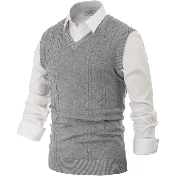 PJ PAUL JONES Men's V Neck Sweater Vest Cable Knitted Pullover Sweaters Vest