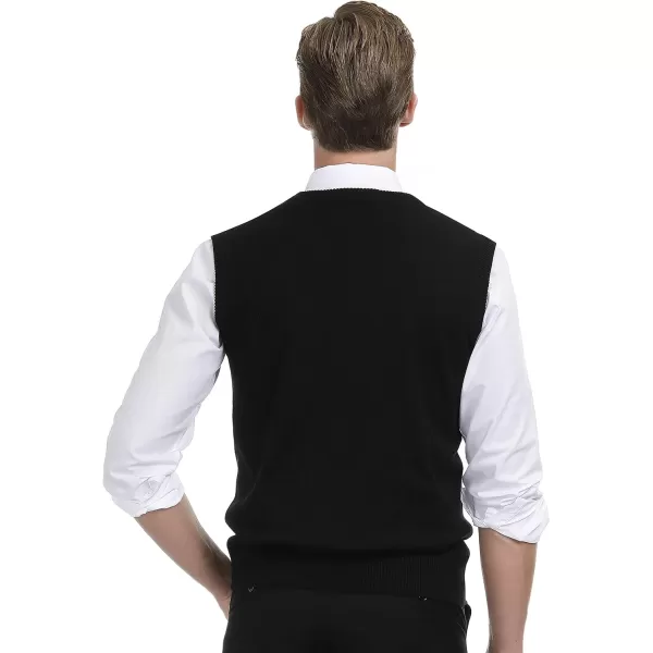 PJ PAUL JONES Men's V Neck Sweater Vest Cable Knitted Pullover Sweaters Vest