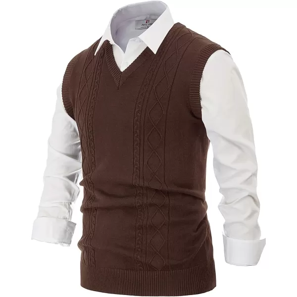 PJ PAUL JONES Men's V Neck Sweater Vest Cable Knitted Pullover Sweaters Vest