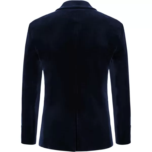 PJ PAUL JONES Mens Velvet Blazer Two Button Solid Slim Fit Blazer Sport Coat for Dinner Prom Wedding