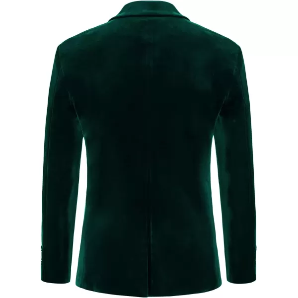 PJ PAUL JONES Mens Velvet Blazer Two Button Solid Slim Fit Blazer Sport Coat for Dinner Prom Wedding