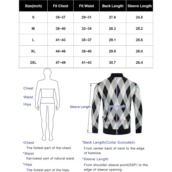 PJ PAUL JONES Men's Vintage Argyle Turtlenecks Sweater Thermal Knitted Pullover
