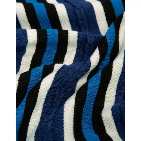 PJ PAUL JONES Mens Vintage Polo Shirt Striped Knit Long Sleeve Button Down Cardigan Sweater