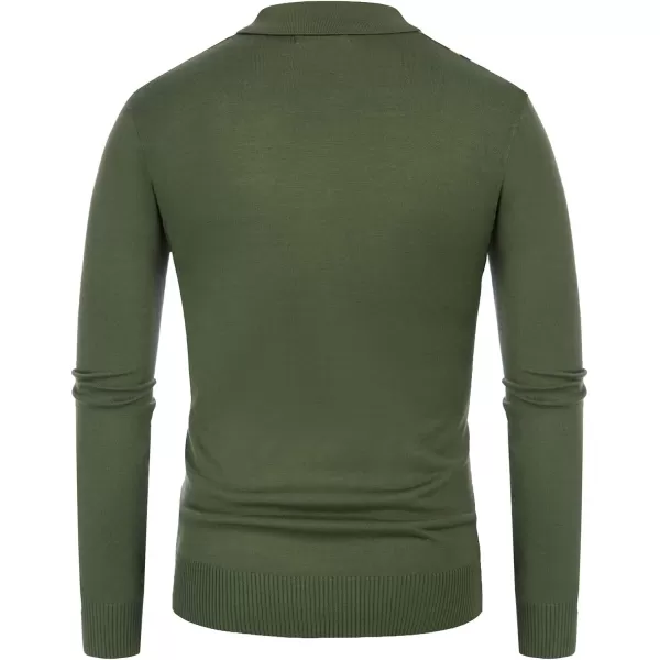 PJ PAUL JONES Mens Vintage Polo Shirt Striped Knit Long Sleeve Button Down Cardigan Sweater