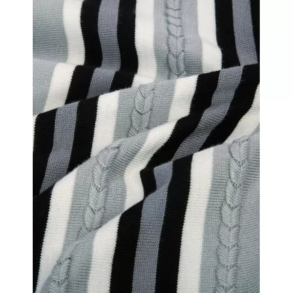 PJ PAUL JONES Mens Vintage Polo Shirt Striped Knit Long Sleeve Button Down Cardigan Sweater