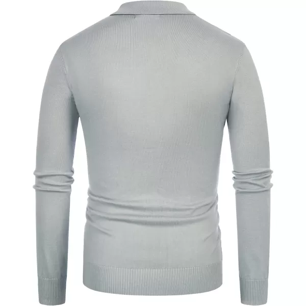 PJ PAUL JONES Mens Vintage Polo Shirt Striped Knit Long Sleeve Button Down Cardigan Sweater