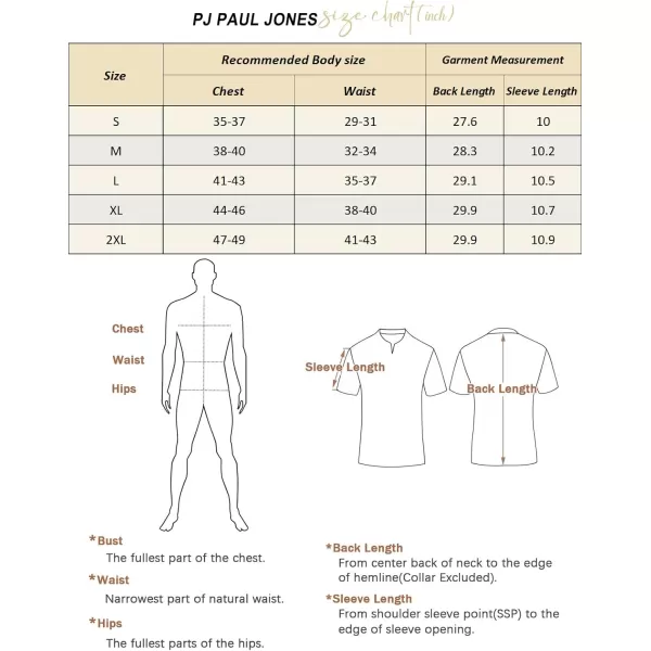 PJ PAUL JONES Mens Vintage Polo Shirts Contrast Stripe Retro Short Sleeve Knit Button Down Polo Shirt