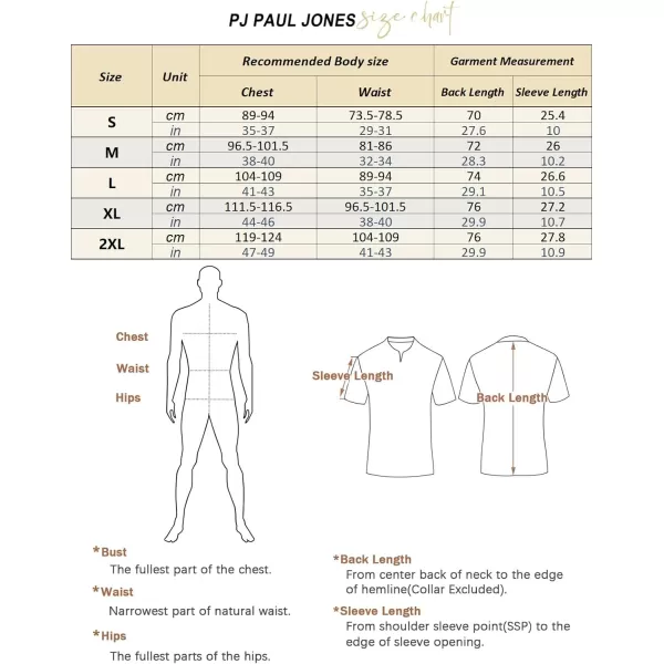 PJ PAUL JONES Mens Vintage Polo Shirts Contrast Stripe Retro Short Sleeve Knit Button Down Polo Shirt