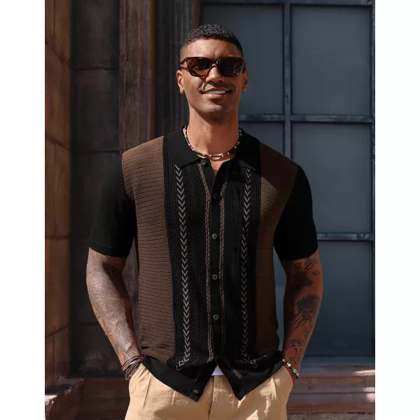 PJ PAUL JONES Mens Vintage Polo Shirts Contrast Stripe Retro Short Sleeve Knit Button Down Polo Shirt