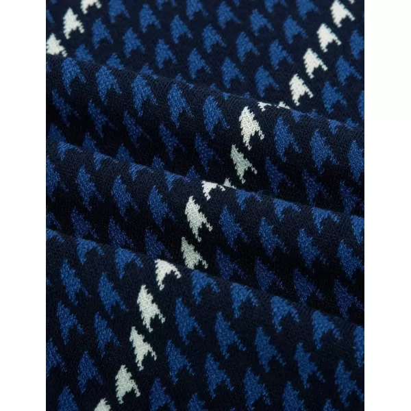 PJ PAUL JONES Men's Vintage Polo Shirts Lightweight Retro 70s Knit Houndstooth Golf Shirts