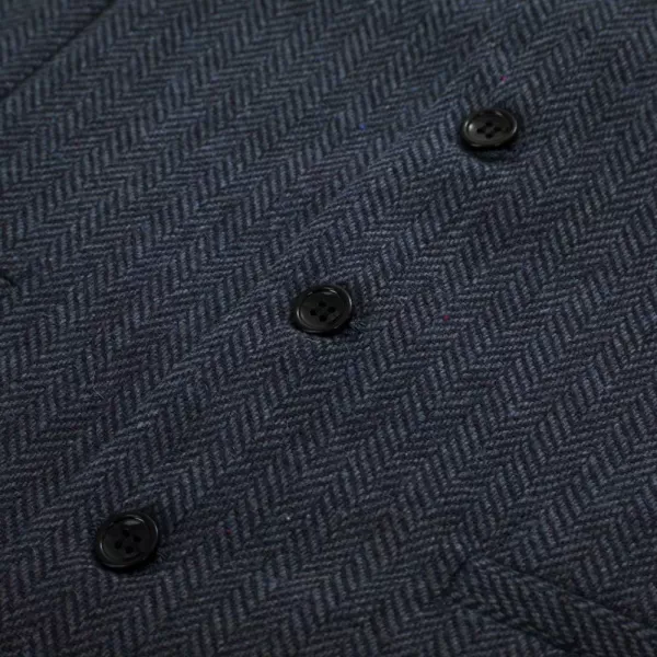 PJ PAUL JONES Men's Western Herringbone Tweed Suit Vest Wool Blend V Neck Slim Fit Waistcoat