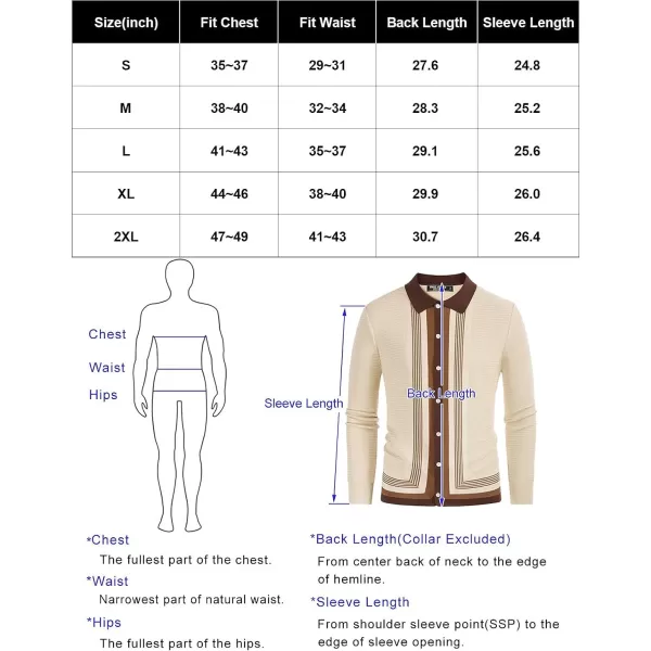 PJ PAUL JONES Men‘s Button Down Polo Shirts Striped Knitted Cardigan Sweaters