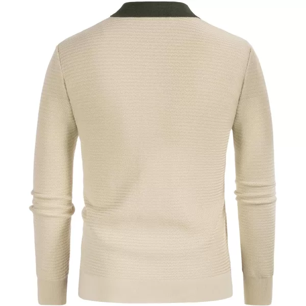 PJ PAUL JONES Men‘s Button Down Polo Shirts Striped Knitted Cardigan Sweaters