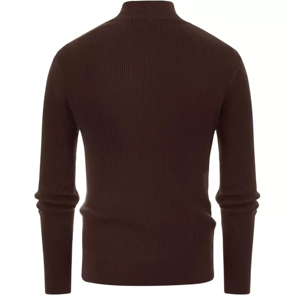 PJ PAUL JONES Quarter Zip Pullover Men Vintage Striped Sweater Thermal Turtlenecks for Winter