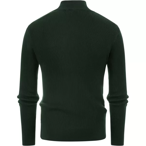 PJ PAUL JONES Quarter Zip Pullover Men Vintage Striped Sweater Thermal Turtlenecks for Winter