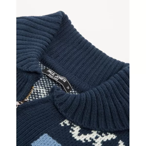 PJ Paul Jones Men's Casual Curling Sweater Cardigans Button Down Knitted Sweater