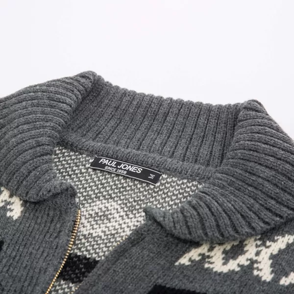 PJ Paul Jones Men's Casual Curling Sweater Cardigans Button Down Knitted Sweater